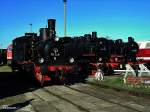 lok-parade:91 154,64 007 und 89 008 standen im bw scherin,am 04.10.14