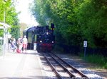 91 134 und 112 703 (203 230) bei de Einfahrt in den Bahnhof Lauterbach Mole am 22.5.16