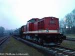 112 565-7 (202 565-8) abgestellt im Bahnhof Putbus am 14.3.11