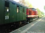 112 565-7 (202 565-8) Beim Bahnhofsfest Putbus am 18.5.+19.5.12 / Hier steht der Zug im Endbahnhof Lauterbach Mole am 19.5.12