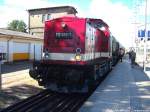 112 565-7 im Bahnhof Bergen auf Rgen am 15.6.14