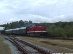 112 565-7 (202 565-8) und 52 8079 mit ziel Bergen auf Rgen beim verlassen des Bahnhofs Putbus am 14.6.14