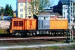 Am 27 September 2010 wurde Bocholter Eisenbahn 202 271 in Wesel vom 'mein' ICE nach Arnhem fotografiert.