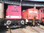 112 457 und 298 161 im DB Museum Halle (Saale) am 4.7.15