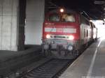 218 342-4 mit einer Weiteren 218er standte Abfahrbereit mit ziel Westerland (Sylt) im Bahnhof Hamburg Hbf am 1.9.13