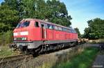 218 272-3 bei der abfahrt vom glinder bahnhof,am 17.09.18