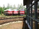 119 199, 118 731 und 120 198 im Eisenbahnmuseum Weimar am 4.8.18