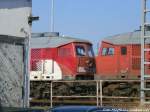 232 694 und 232 229 abgestellt in Halle (Saale) am 18.3.15