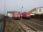 Ausschlachtugnslok 232 701 und 232 238 der LEG in Delitzsch am 5.2.16