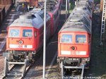 Z-Gestellte 241 449-8 und 232 691-6 in Halle (Saale) am 6.4.16