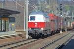 Polen-Ludmilla 232 512 geniesst die Sonne in Pirna am 7 April 2018.