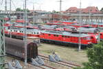 233 314 und 232 484 in der Abstellung am Bw Halle G am 13.6.21