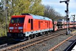 abfahrt der 245 022 vom bf niebüll nach westerland(sylt) , niebüll 01.05.16