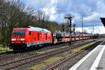 245 022 bei der abfahrt,mit den sylt-shuttle,vom bahnhof niebüll,17.04.17