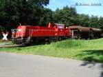 abfahrt der 261 030-1 mit einen gterzug vom bhf glinde am 23.07.12