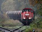 261 104-4 fuhr mit einen schotterzug von koops zum bf glinde,20.10.16