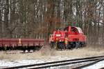 261 092-1 fuhr zum ankuppeln eines leeren schotterzug im bahnhof glinde,09.02.21