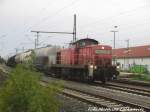 294 905 mit einem Gterzug beim verlassen des Bahnhofs Delitzsch unt Bf am 16.9.15