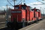 362 769-2 und 362 559-7 fuhren als lz durch hh-harburg am 27.03.14