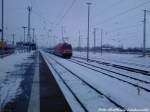 BR 101 Beim Rangieren im Bahnhof Stralsund Hbf am 21.3.13