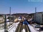 BR 101 mit InterCity aus Ostseebad Binz Nach Stuttgart bei der Einfahrt in Den Bahnhof Bergen auf Rgen am 4.4.13 