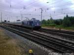 101 025 mit dme Intercity (IC) und am anderen ende Des Zuges 101 108 bei der Einfahrt in Rostock Hbf am 22.6.13