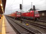 101 103-0 & 101 125-3 abgestellt im Bahnhof Stralsund Hbf am 26.9.13