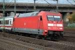 abfahrt der 101 071-9 mit einen IC vom bhf harburg am 21.10.13