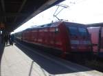 101 038-8 mit einem InterCity im Bahnhof Stralsund Hbf am 3.10.14