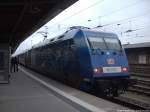 Die Adler Lok 101 070-1 im Bahnhof Stralsund Hbf am 23.4.14