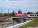 BR 101 mit einem InterCity beim verlassen des Bahnhofs Schwerin Hbf am 13.7.14