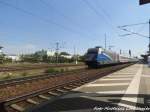 101 XXX mit einem InterCity (IC) beim durchfahren des Bahnhofs Delitzsch unt Bf am 3.8.15