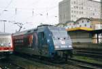 Am 1 Oktober 2002 verlässt 101 083 Koblenz Hbf.