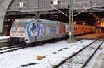 DB 101 144 steht am 2 Jnner 2017 in Leipzig Hbf.