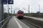 101 013 mit einem InterCity bei der durchfahrt in Zberitz am 19.3.21