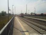 BR 110 als Schlusslicht unterwegs nach Stralsund am 27.7.13