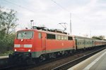 DB 111 116 hlt am 17 Juli 2005 in Viersen.