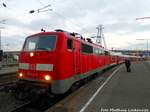 111 142 mit dem RB 38816 aus Karlsruhe im Bahnhof Ludwigshafen (Rh) Hbf am 18.1.17