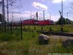 112 104 & BR 143 neben einander im Rostocker BW am 22.6.13