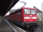 112 110 als RE3 mit ziel Elsterwerda im Bahnhof Stralsund Hbf am 14.11.13