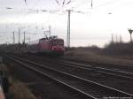 112 116-9 mit dem RE5 aus Holzdorf (Elster) mir ziel Stralsund Hbf kurz vor dem endbahnhof stralsund Hbf am 4.1.14