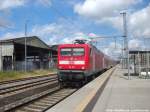 112 113 als RE3 mit ziel Elsterwerda im Bahnhof Zssow am 15.7.14