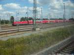 BR 112 abgestellt im BW Rostock Hbf am 15.7.14