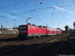 112 169 beim einfahren in den Bahnhof Halle (Saale) Hbf am 1.11.14