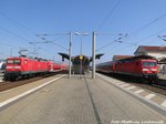 112 169 und 114 027 im Bitterfelder Bahnhof am 2.5.16