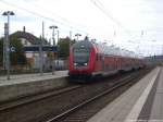 114 040-9 mit steuerwagen voraus als RE5 aus Rostock Hbf mit ziel Lutherstadt Wittenberge im Bahnhof Neustrelitz Hbf am 7.10.13