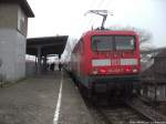 114 003-7 als RE5 mit ziel Holzdorf (Elster) im Bahnhof Stralsund Rgendamm am 3.12.13