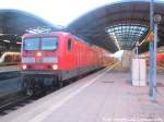 114 017 im Bahnhof Halle (Saale) Hbf am 19.2.16