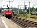 114 039 beim verlassen des Bitterfelder Bahnhofs in Richtung Leipzig Hbf am 14.7.16