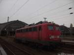 115 278-4 abgestellt im Bahnhof Leipzig Hbf am 15.2.14